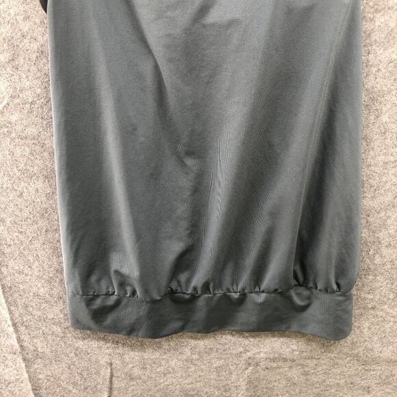 Gap Fit Active Tank Top Womens S Built In Bra Layered Cinch Hem Gray Black - Picture 4 of 9